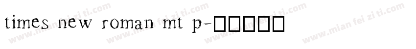 times new roman mt p字体转换